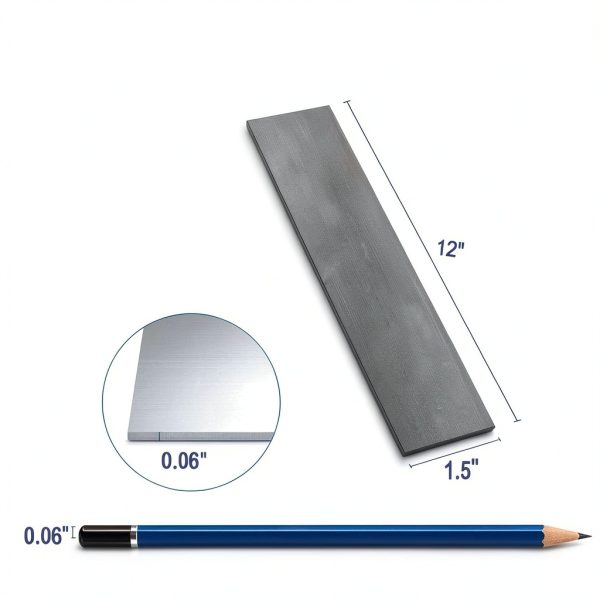 uuvzvcek High Carbon Steel Knife Blade 12in Flat Stock 1.5x12x0.06-1