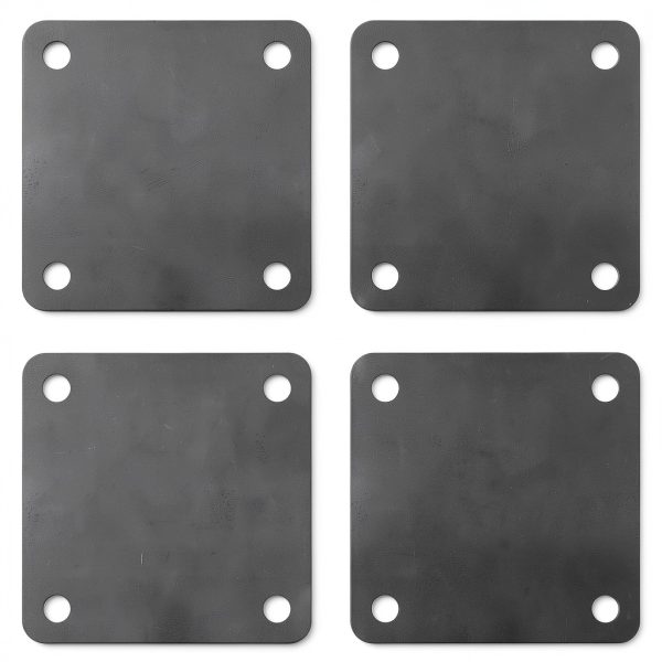 Rocaris Steel Square Base Plate 4x4 Inch A36 Hot Rolled Steel 4 Pack-0