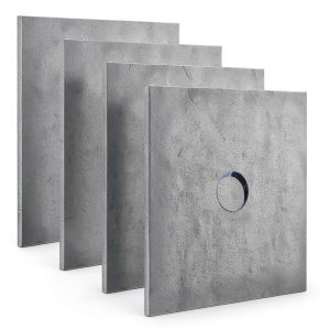 SnowTing 4x4" Steel Base Plate 5.8mm Thick Pre‑Drilled 3/4" Bolt Hole-0