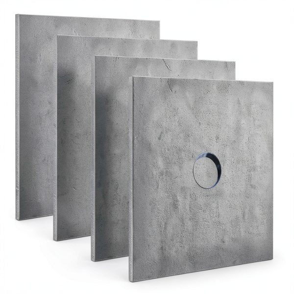 SnowTing 4x4" Steel Base Plate 5.8mm Thick Pre‑Drilled 3/4" Bolt Hole-0