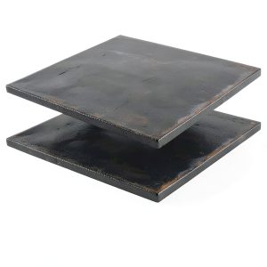 YLJNGUS A36 Steel Plate 2pcs 8x8x0.12in Rustproof Rolled Steel Sheet-0