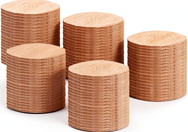 Beech Wood Biscuit Plate Joiner Kit, 100 Piece Wood Biscuits, Number 0, 10, 20 Wood Joining Biscuits (0#)-0